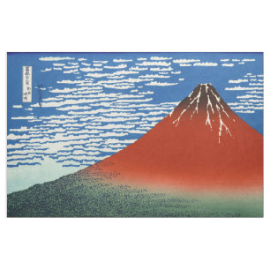 Katsushika Hokusai - Fine Wind, Clear Morning Fabric