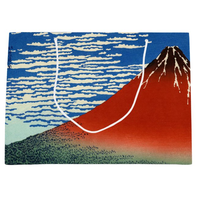 Katsushika Hokusai - Fine Wind, Clear Morning Large Gift Bag (Front)
