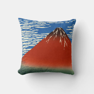 Katsushika Hokusai - Fine Wind, Clear Morning Throw Pillow