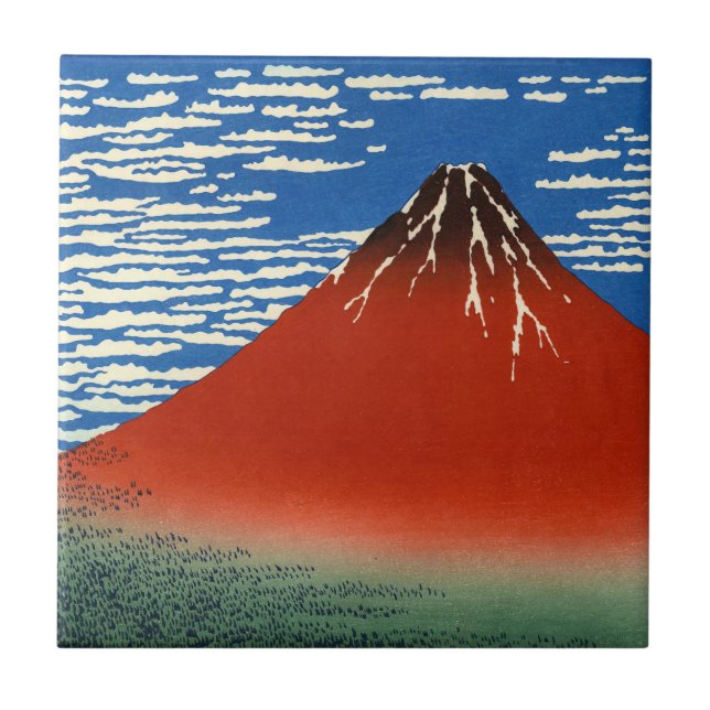 Katsushika Hokusai - Fine Wind, Clear Morning Tile (Front)