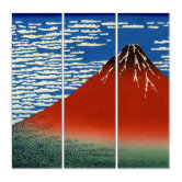 Triptyque la grande vague de Kanagawa, Katsushika Hokusai - Kinbako