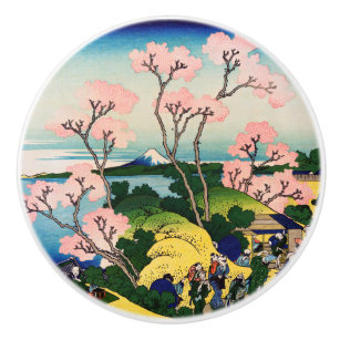 Katsushika Hokusai - Gotenyama, Tokaido, Shinagawa Ceramic Knob