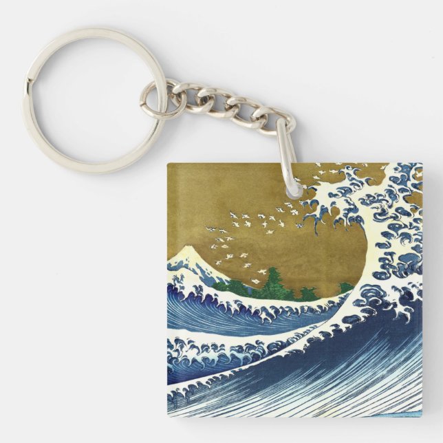 Katsushika Hokusai - Grande vague colorée (Devant)