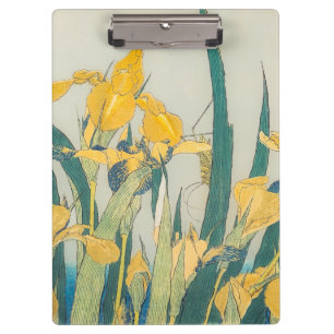Katsushika Hokusai - Grasshopper and Iris Clipboard
