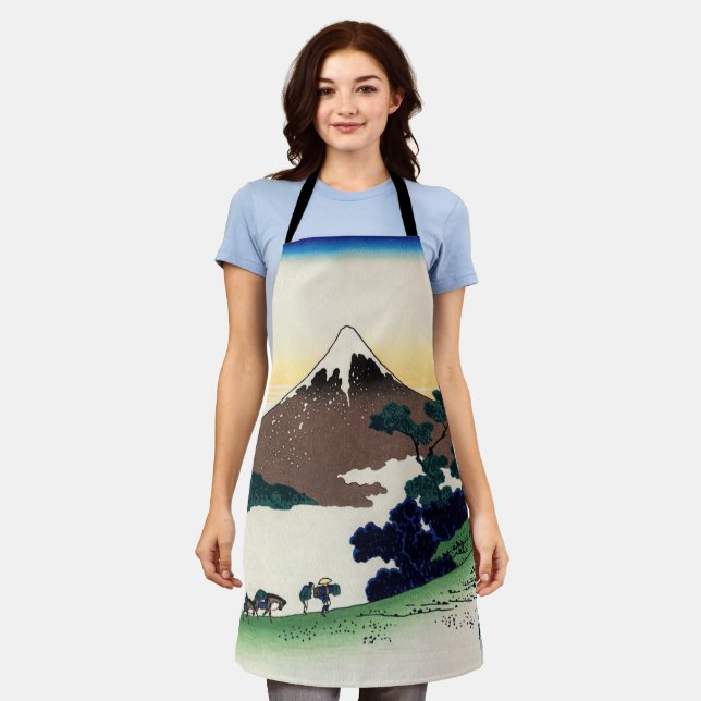 Katsushika Hokusai - Inume pass, Kai province Apron (Worn)