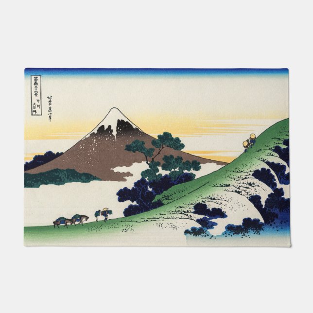 Katsushika Hokusai - Inume pass, Kai province Doormat (Front)