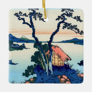 Katsushika Hokusai - Lake Suwa in Shinano province Ceramic Ornament
