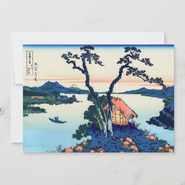 Katsushika Hokusai - Lake Suwa in Shinano province Thank You Card (Front)