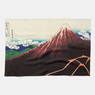 Katsushika Hokusai - Lightnings below the summit Kitchen Towel