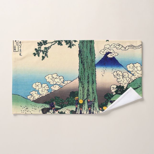 Katsushika Hokusai - Mishima Pass in Kai Bath Towel Set (Hand Towel)