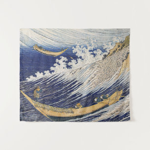 Katsushika Hokusai. Ocean waves Tapestry