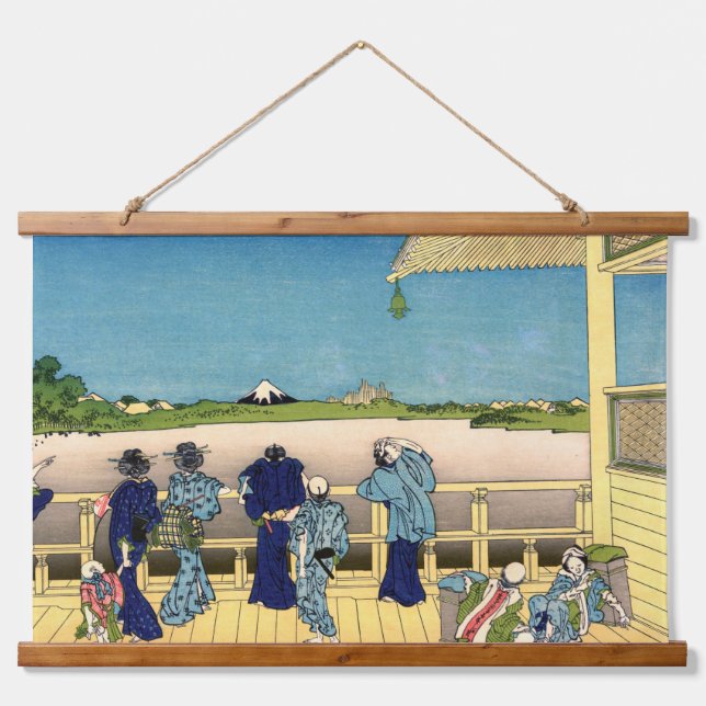 Katsushika Hokusai - Sazai hall, Temple 500 Rakan Hanging Tapestry (Front)