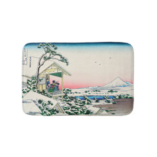 Katsushika Hokusai - Tea house at Koishikawa Bath Mat
