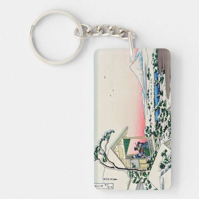 Katsushika Hokusai - Tea house at Koishikawa Keychain (Front)