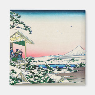 Katsushika Hokusai - Tea house at Koishikawa Magnet