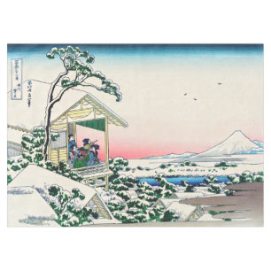 Katsushika Hokusai - Tea house at Koishikawa Tablecloth