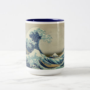 Katsushika Hokusai: The Great Wave at Kanagawa Two-Tone Coffee Mug