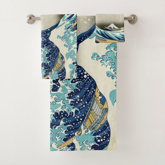 Katsushika Hokusai - The Great Wave off Kanagawa Bath Towel Set (Insitu)