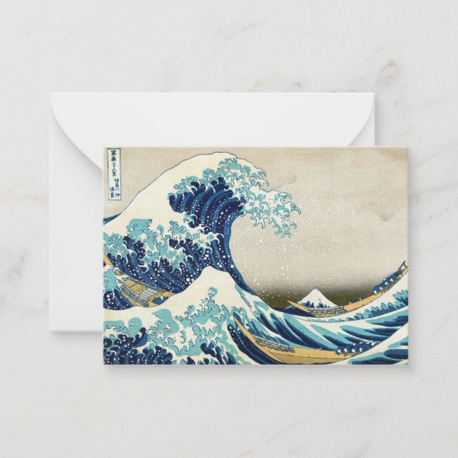 Katsushika Hokusai - The Great Wave off Kanagawa Card (Front)