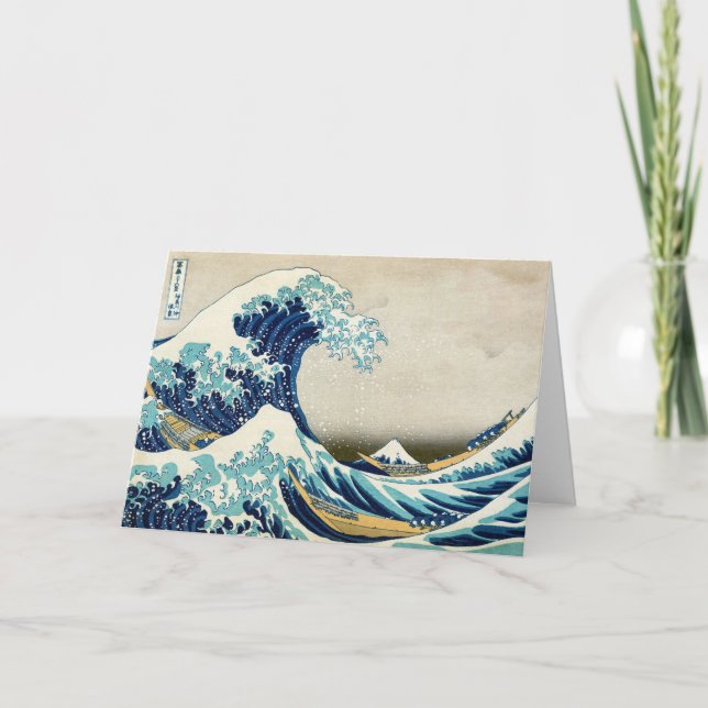 Katsushika Hokusai - The Great Wave off Kanagawa Card (Front)