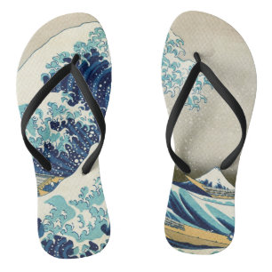 Katsushika Hokusai - The Great Wave off Kanagawa Flip Flops