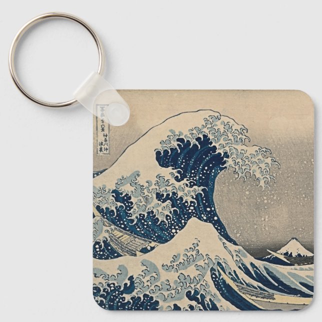 Katsushika Hokusai. The Great Wave off Kanagawa   Keychain (Front)