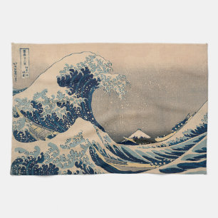 Katsushika Hokusai. The Great Wave off Kanagawa  Kitchen Towel