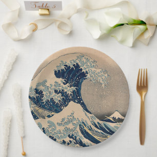 Katsushika Hokusai. The Great Wave off Kanagawa   Paper Plate