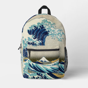 Katsushika Hokusai - The Great Wave off Kanagawa Printed Backpack