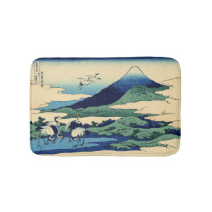 Katsushika Hokusai - Umegawa in Sagami province Bath Mat