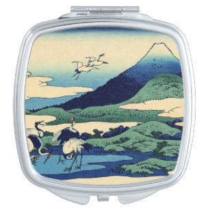 Katsushika Hokusai - Umegawa in Sagami province Compact Mirror