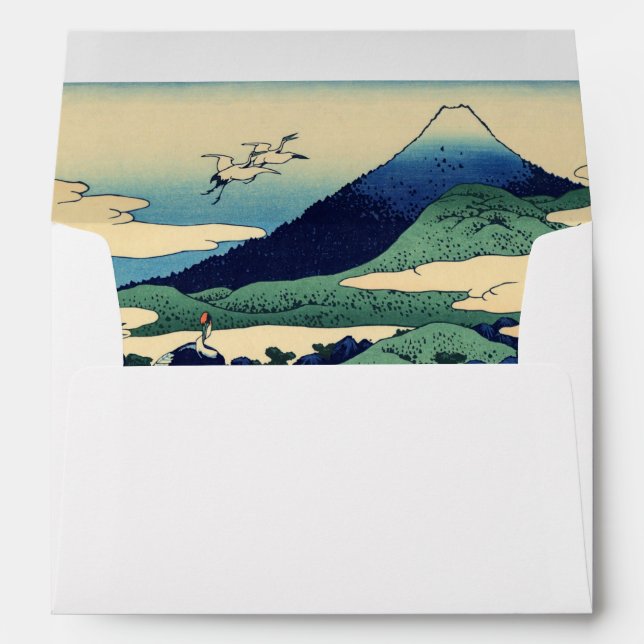 Katsushika Hokusai - Umegawa in Sagami province Envelope (Back (Bottom))