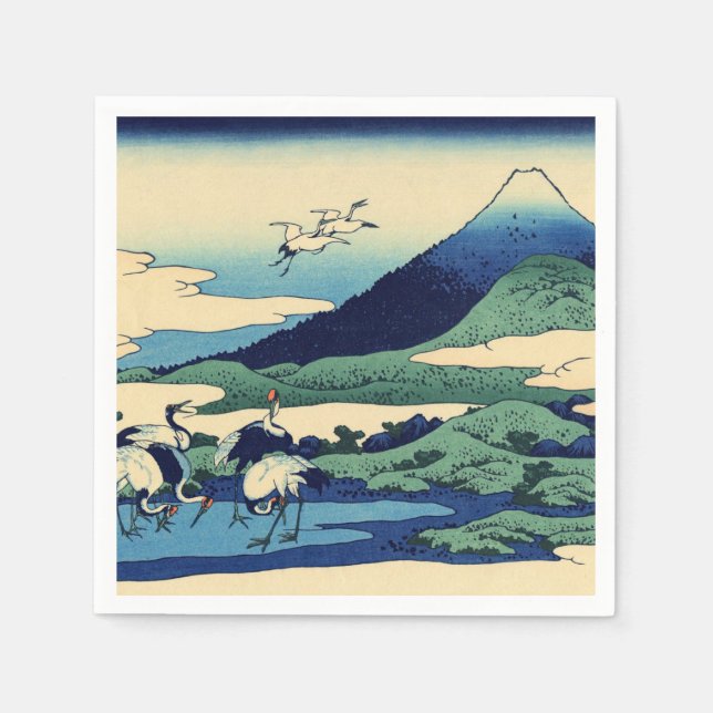 Katsushika Hokusai - Umegawa in Sagami province Napkin (Front)