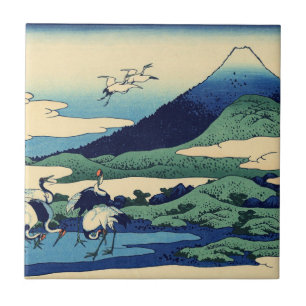 Katsushika Hokusai - Umegawa in Sagami province Tile