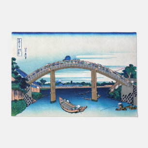 Katsushika Hokusai - Under Mannen Bridge, Fukagawa Doormat
