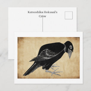 Katsushika Hokusai's Crow  1814 Postcard