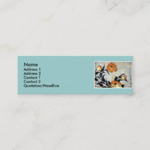 Katsushika Hokusai's Poppies Mini Business Card