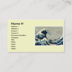 Katsushika Hokusai's The Great Wave off Kanagawa Business Card