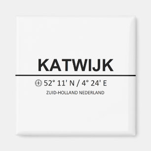 Katwijk Coordinates - Katwijk Coordinaten Magnet