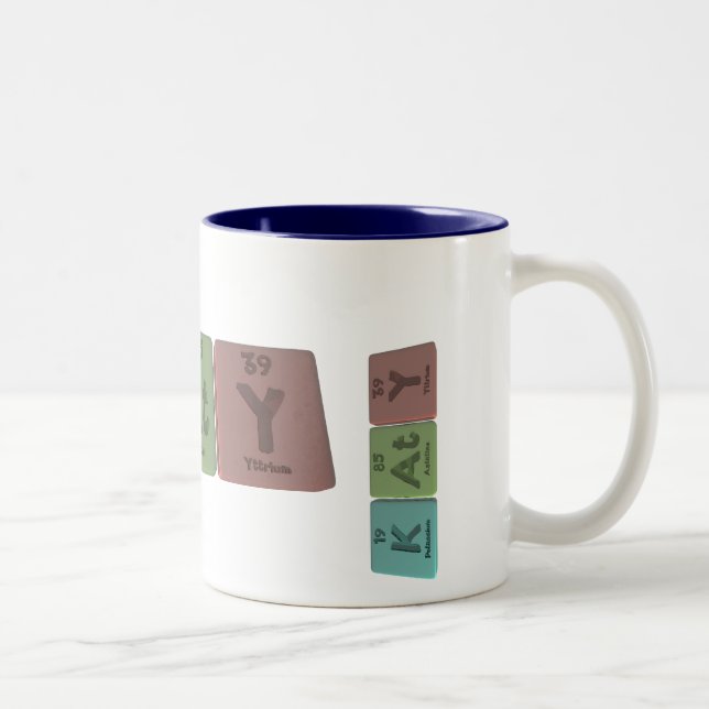 Katy as Potassium Astatine Yttrium Two-Tone Coffee Mug (Right)
