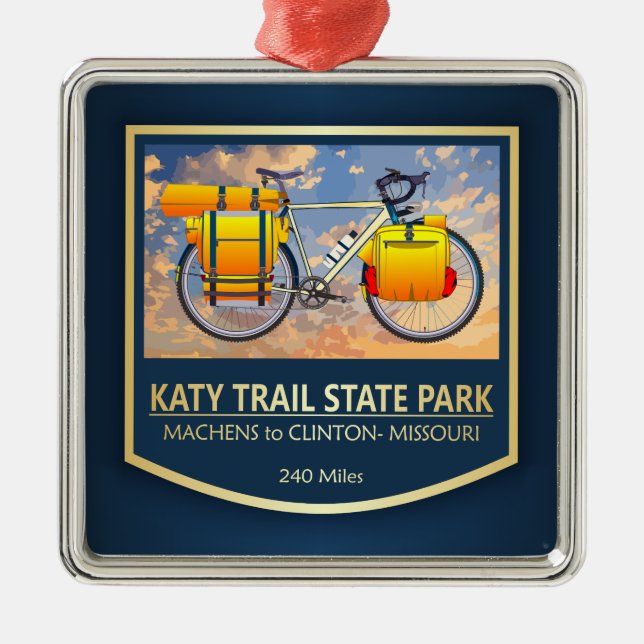 Katy Trail (bike2)2 Metal Ornament (Front)