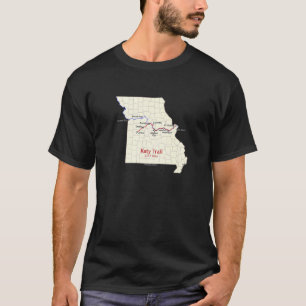 Katy Trail Route Map T-Shirt