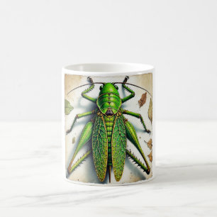 Katydid in Natural Habitat 030924IREF214 - Waterco Coffee Mug