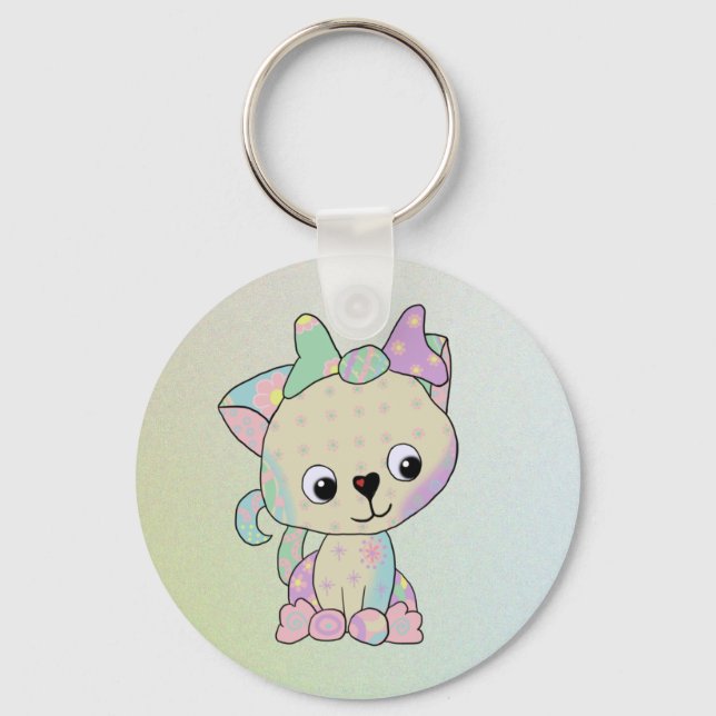 Kätzchen kunterbunt keychain (Front)