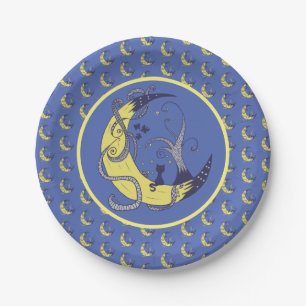 Katze im Mond  Paper Plate
