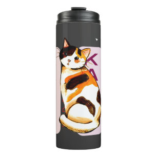 Katze, Simple Cute Valentines day Cat Mom Gift Thermal Tumbler