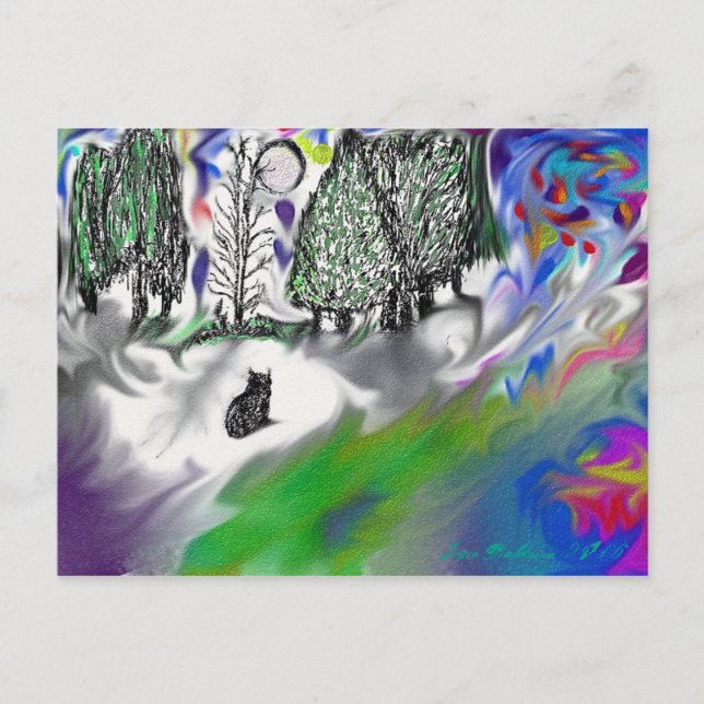 'Katzen Farben' Postcard (Front)