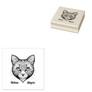 Katzenkopf Rubber Stamp