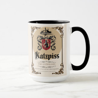Katzpiss Mug - Allemand Parody Wine Étiquette