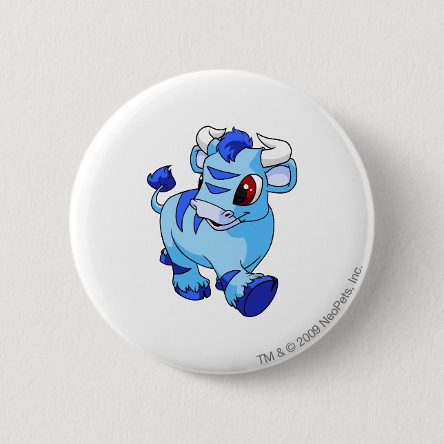 Kau Blue 2 Inch Round Button (Front)